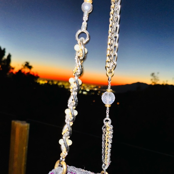 Dolce & Gabbana: Reversible Sequin Beaded Strap Miss Charles Mini Shoulder Bag - Picture 13 of 16